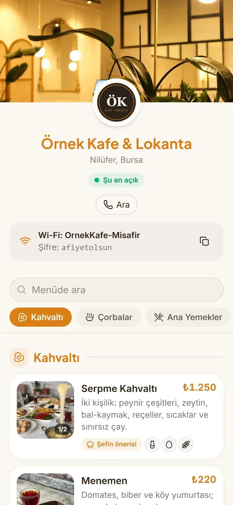Akıllı Menü — mobile