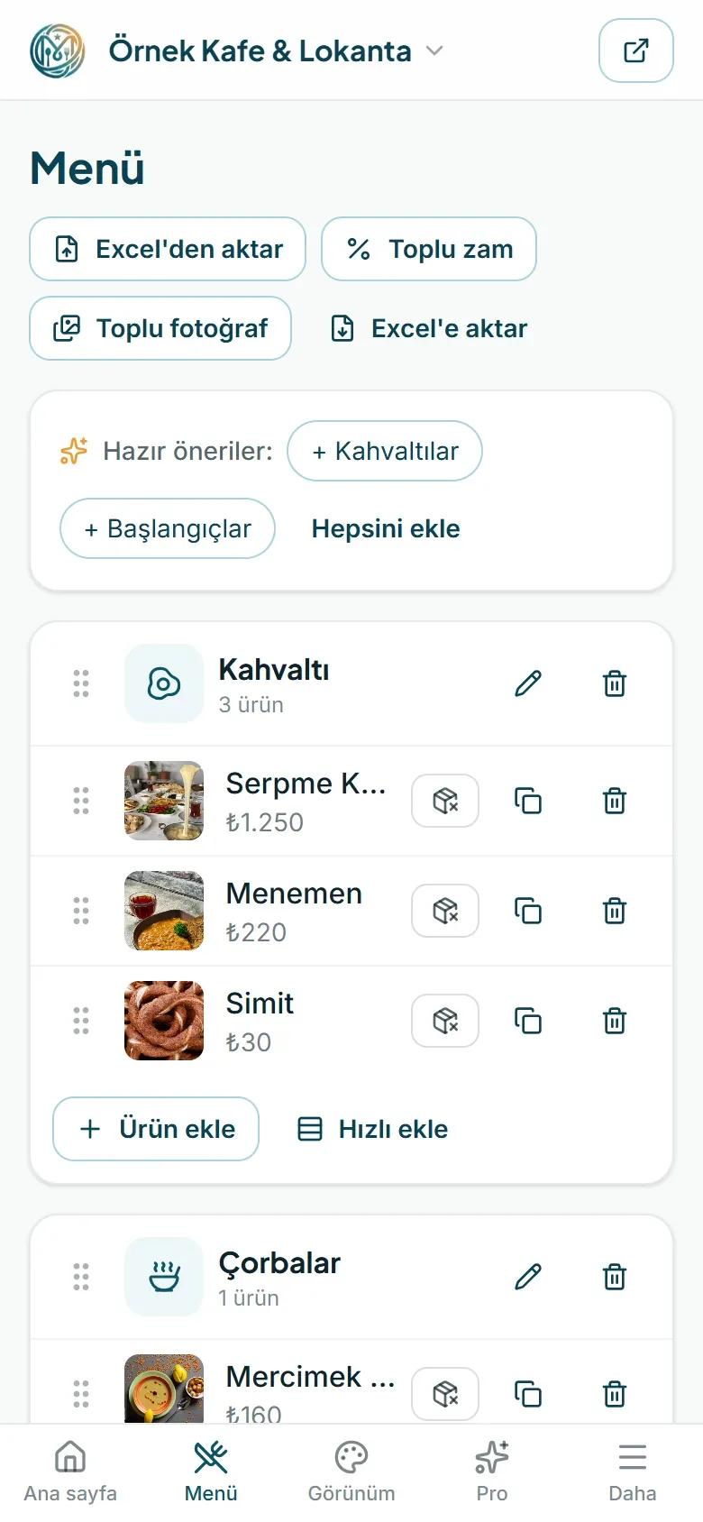 Akıllı Menü — メニューを数分で登録 1